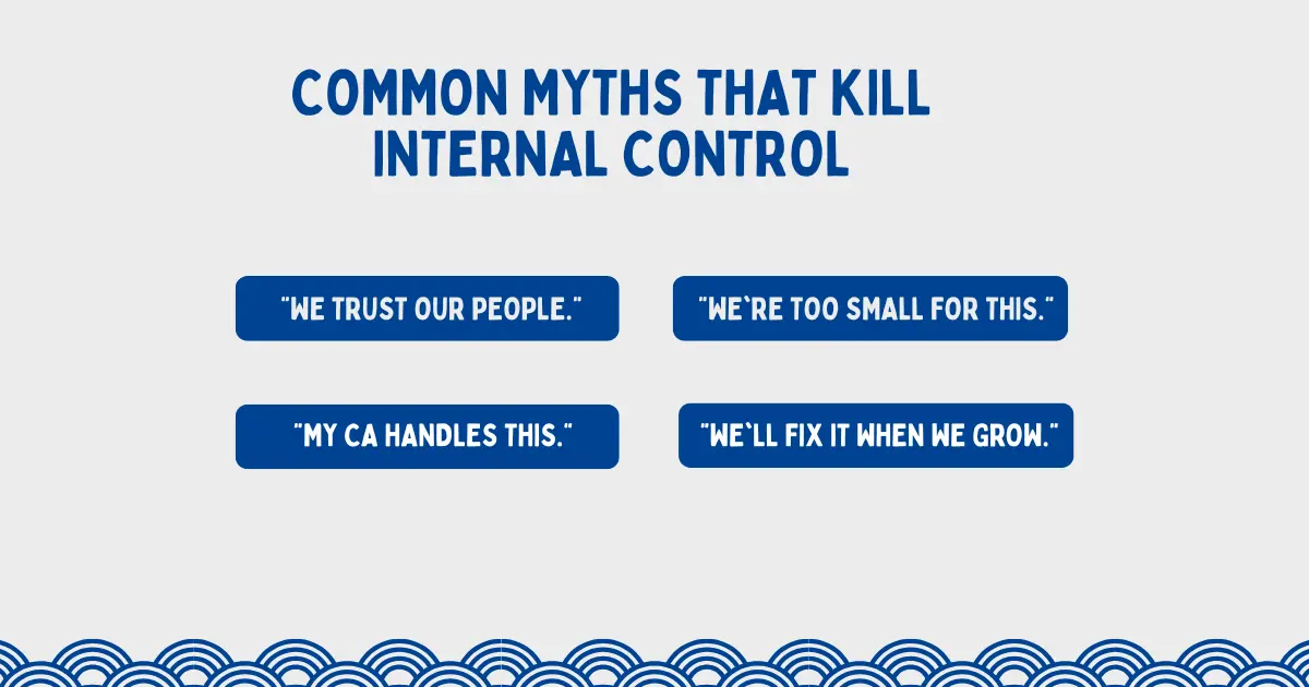 Founder struggling with approvals due to lack of internal controls in a growing business.